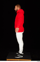  Dave black sneakers dressed red hoodie standing white pants whole body 0011.jpg